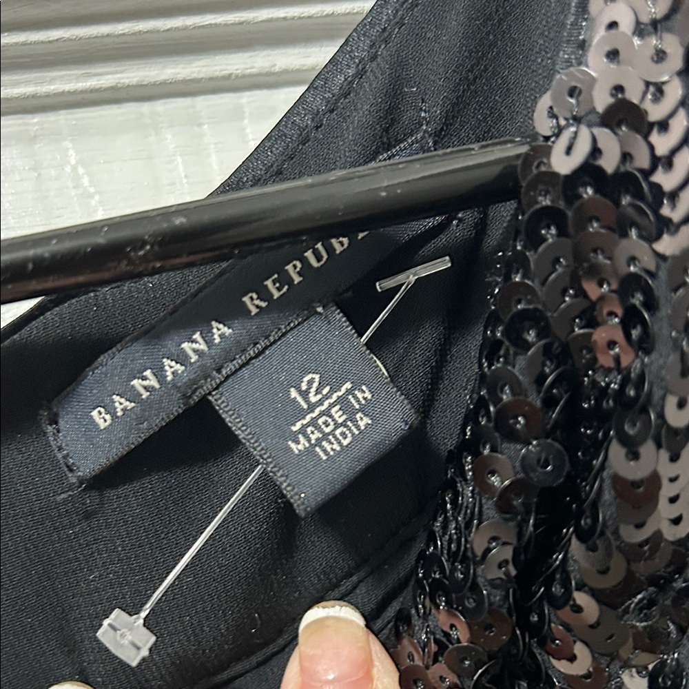 Banana Republic Black Sequin Mini Dress - Picture 2 of 5